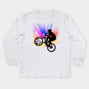 Bike Riding Kids Long Sleeve T-Shirt